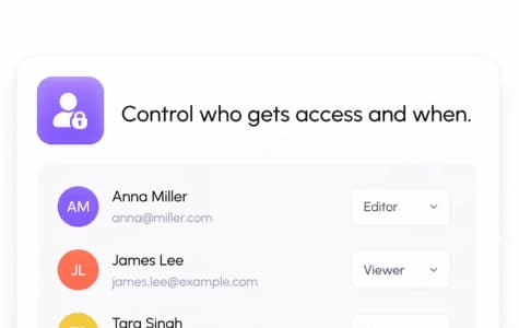 Control who gets access and when